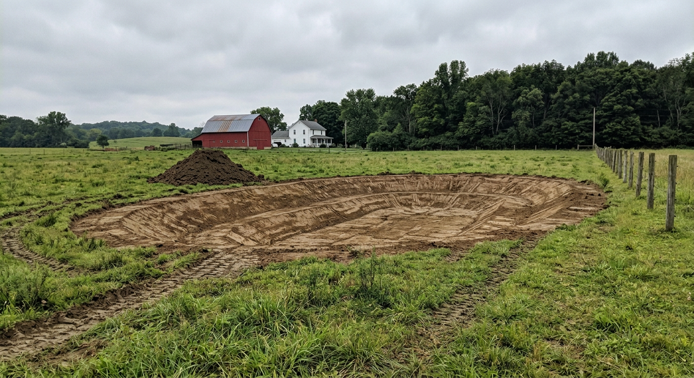 Farm Pond Excavation after