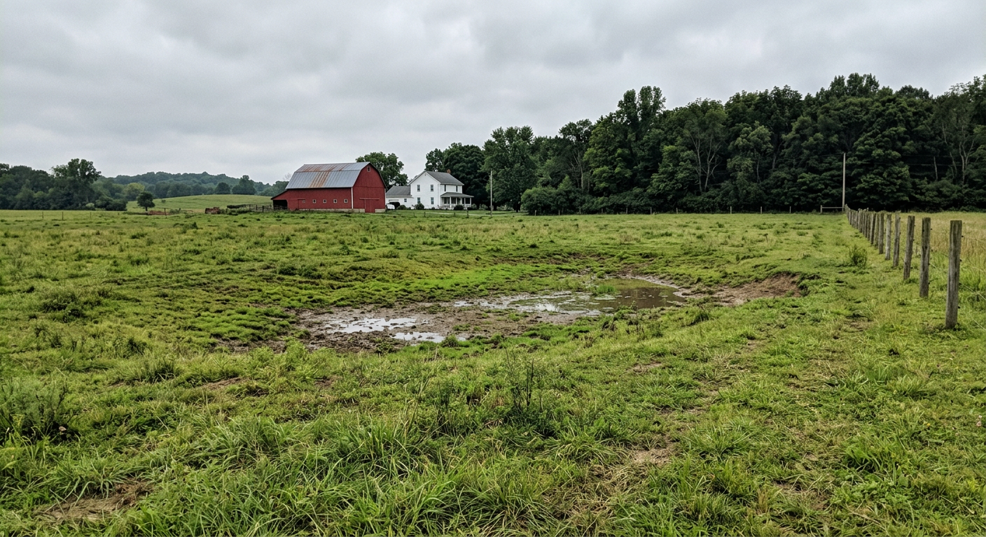 Farm Pond Excavation before